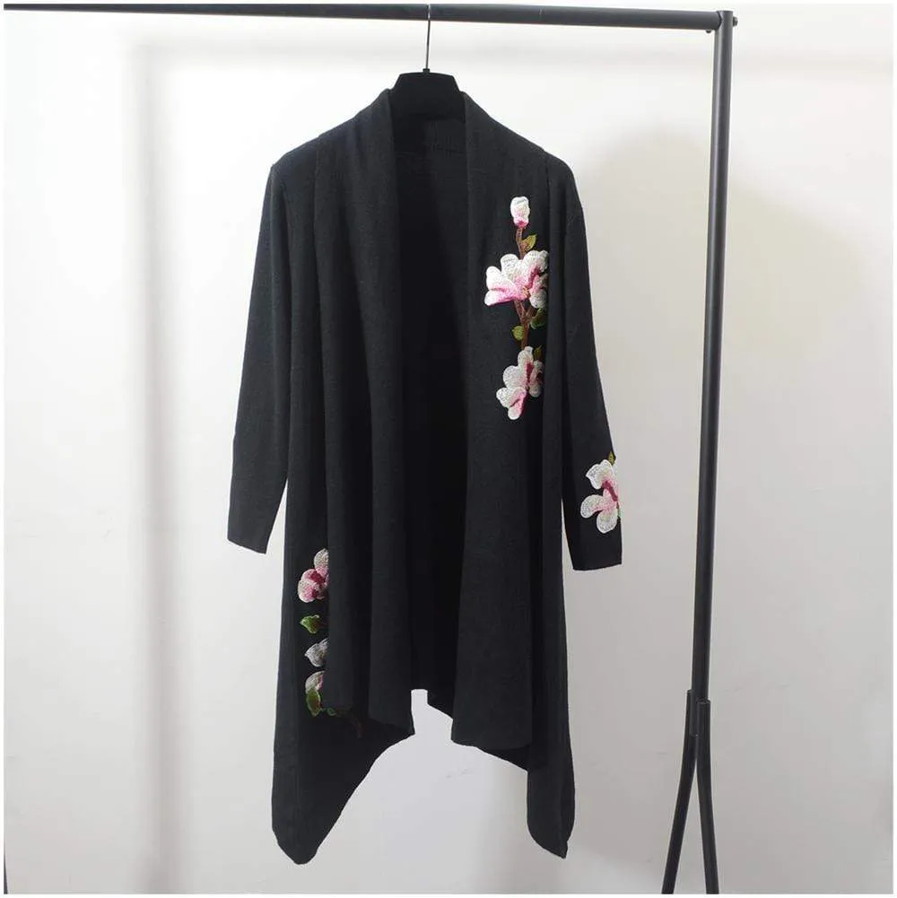 Floral Embroidered Cardigan