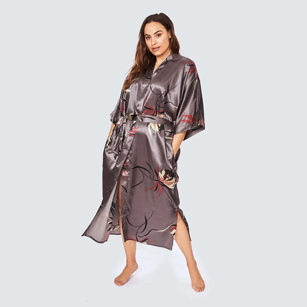 Hana Kimono Long Robe (Plus Size)