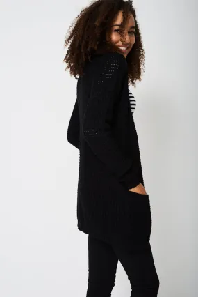 Knitted Cardigan In Black Ex-Branded