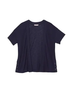 Mary Cardigan with Side Button Detail | Navy