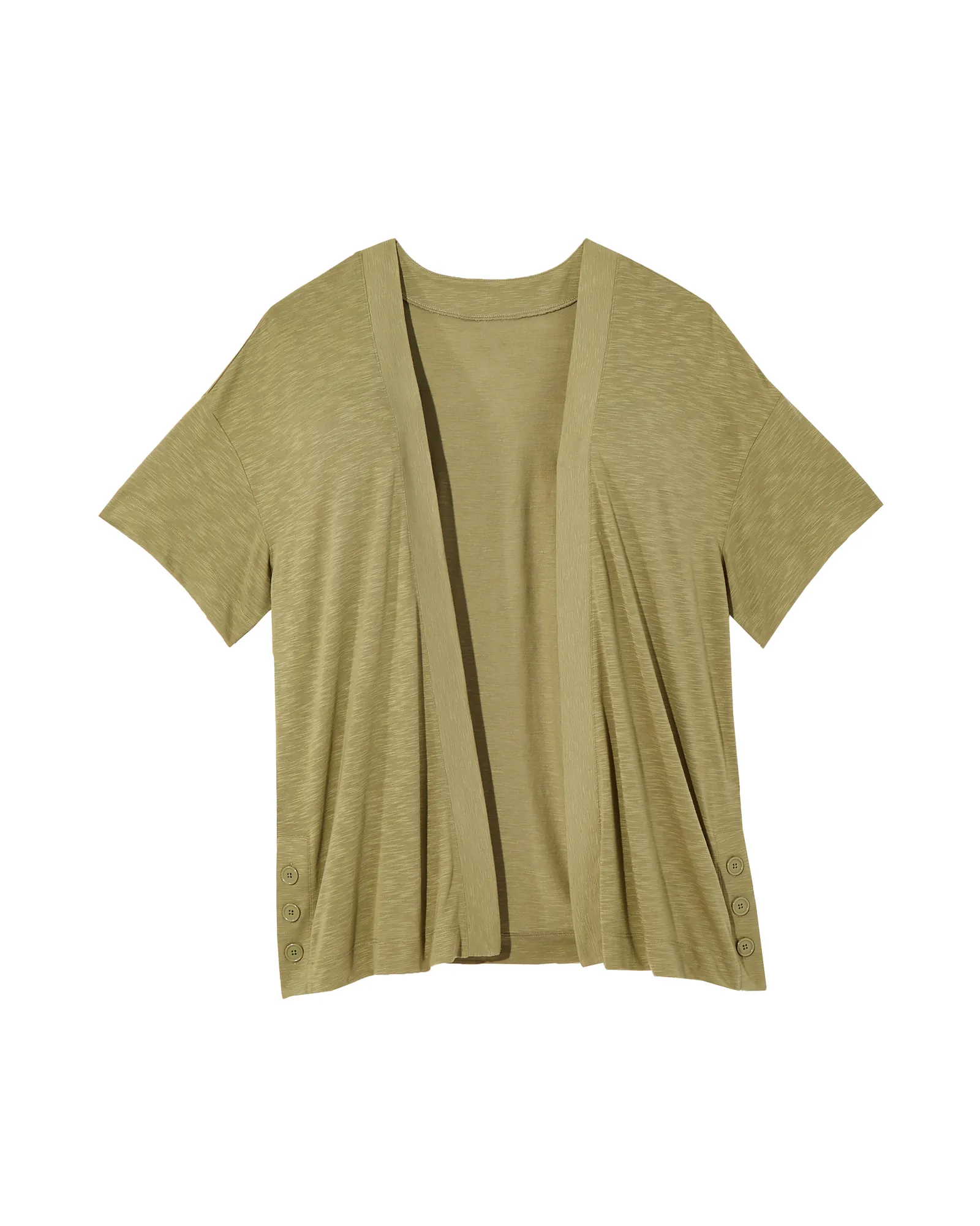 Maurice Cardigan with Side Button Detail | Olive Green