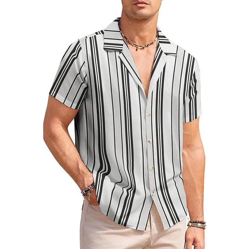 Men's Short Sleeve Striped Shirt 83803506YM