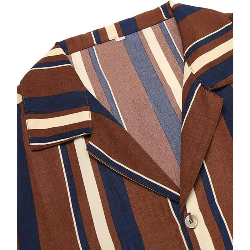 Men's Short Sleeve Striped Shirt 83803506YM