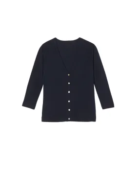 Merritt 3/4 Sleeve V-Neck Cardigan | Navy
