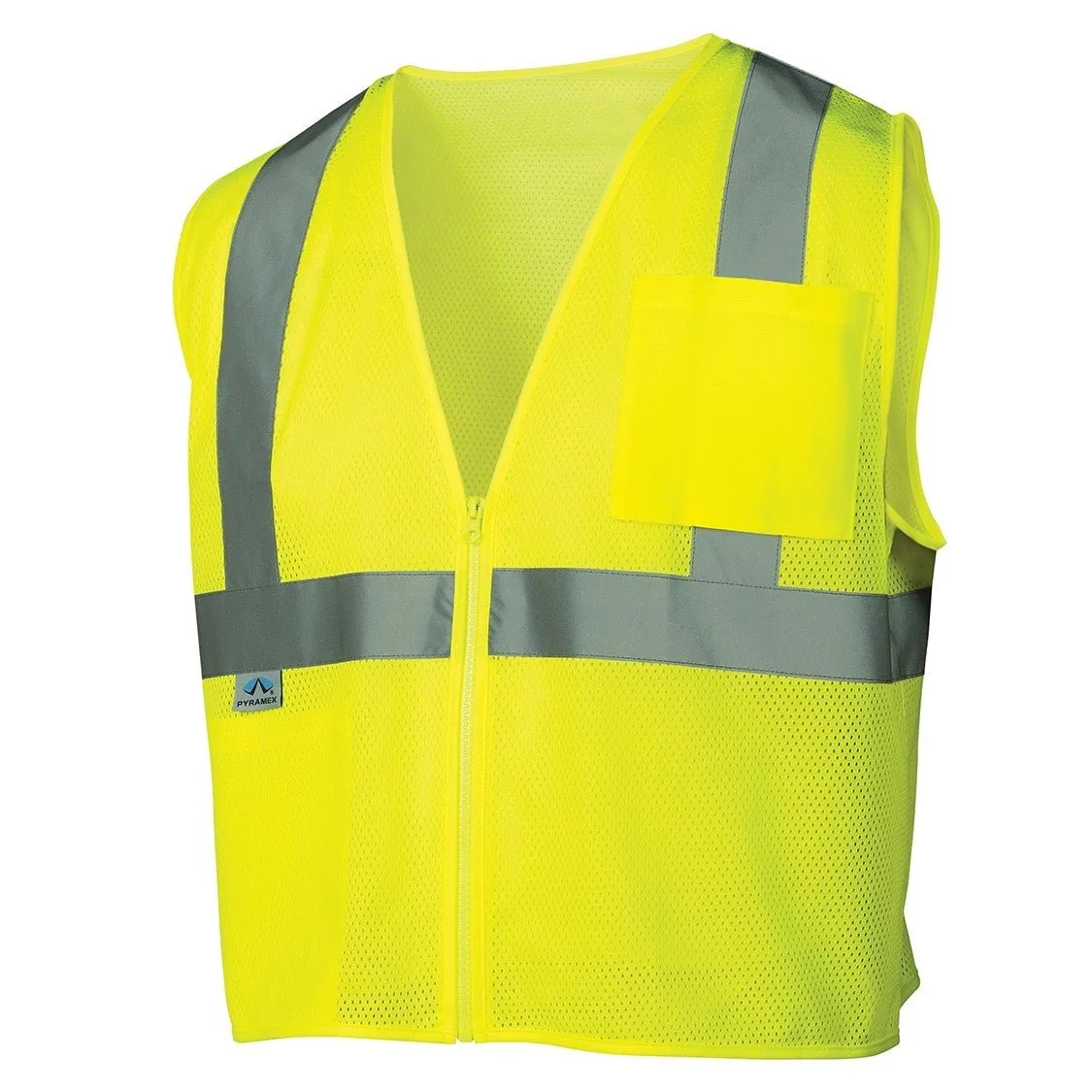 RVZ21 Hi Vis Mesh Vest - ANSI 2, Type R, Zipper (PK 5 Vests)