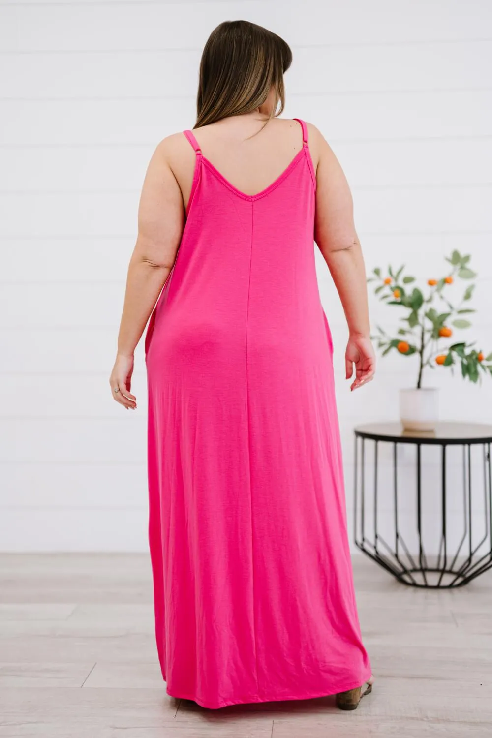 Womens Beach Vibes Full Size Cami Maxi Dress
